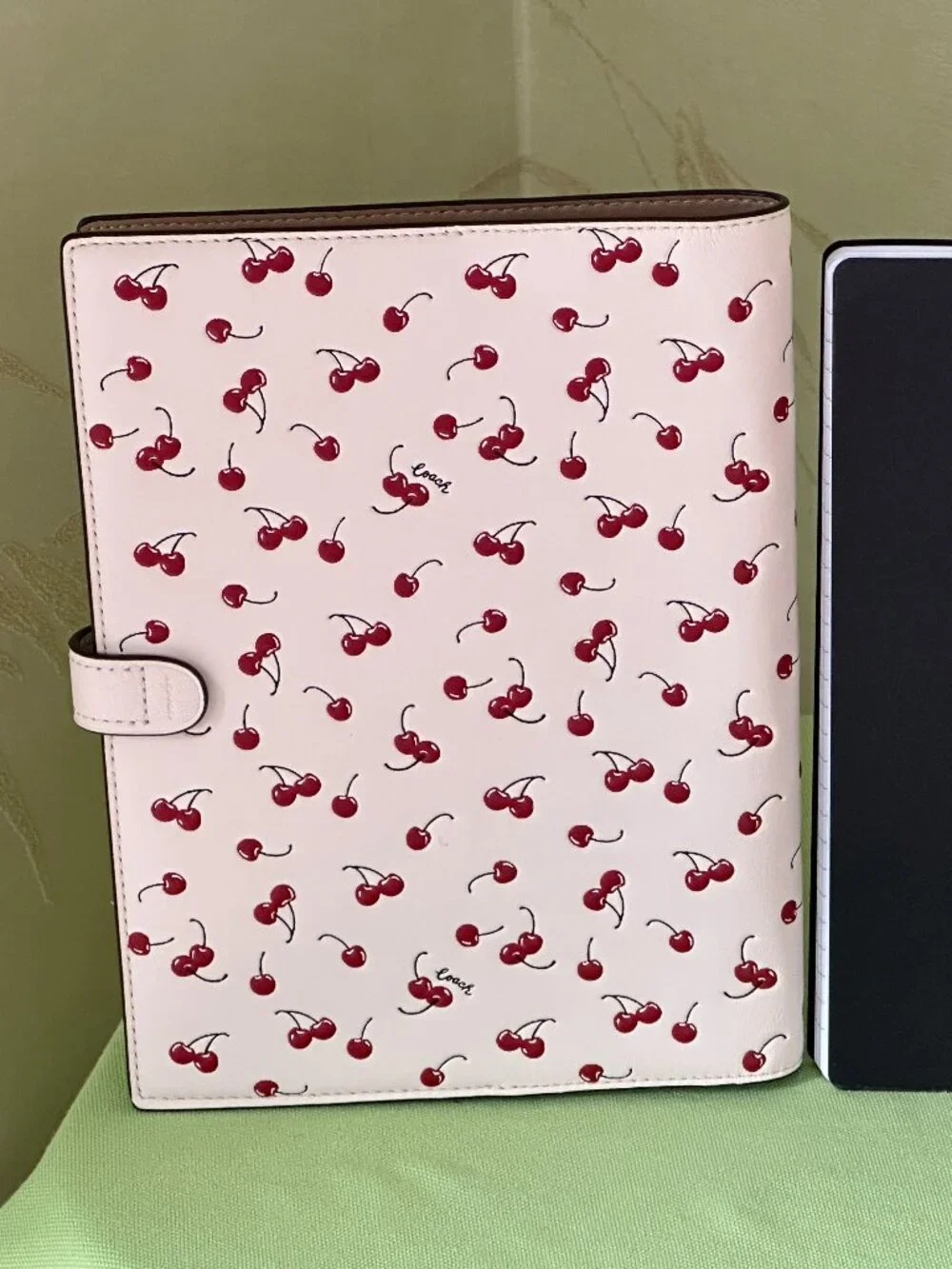 COACH NOTEBOOK with CHERRY PRINT :NWT  CHERRIES  CFA44